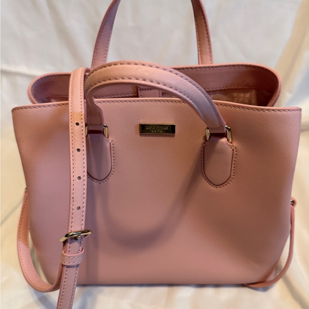 Kate Spade Cameron Street Candace Satchel Pink Saffiano Leather Crossbody S338